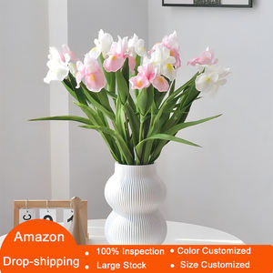 Ramo Artificial de 59 cm, Ramas Individuales de <span class=keywords><strong>Iris</strong></span> de Seda PU, Flores Artificiales Impermeables, Decoración Moderna para el Hogar, Arreglos para Bodas, Día de San Valentín, Decoración para Comedor - Product Image 2