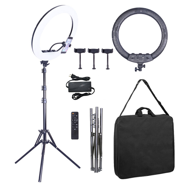 Factory Hot Sale 18 Inch Ring LED Light Photography Makeup Beauty Live Streaming Tripod Stand LED Selfie Ring Light With Bag