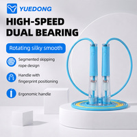 Corde à sauter YUEDONG en PVC à segments dégradés - Corde à sauter réglable et durable de 4,5 mm pour l'entraînement des enfants et le fitness quotidien
