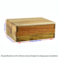 Boîte en bois avec couvercle amovible, coffre à souvenirs pour organiser les bijoux, boîte décorative en acacia naturel faite à la main, découpée au laser, boîtes cadeaux