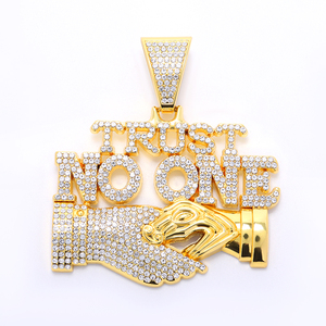 Fashion Shine Trust <span class=keywords><strong>nessuno</strong></span> ciondolo a forma di <span class=keywords><strong>cuore</strong></span> collana e bracciale oro placcato in argento realizzato in resistente in lega di zinco gioielli - Product Image 1