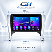 Autoradio Android 10 pouces 2 Din 8 cœurs 4G WiFi GPS FM BT Carplay Android Auto Mirror Link pour Toyota Camry 2012-2014