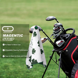 Serviette de golf personnalisée de dernière génération, en coton brodé, avec aimant et crochet - Product Image 3