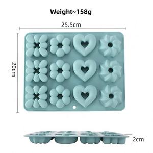 Moules à biscuits en 3D durables et personnalisés, en forme de cœur et de fleur, pour accessoires de pâtisserie, outils à gâteaux - Product Image 6