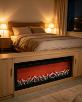 Lámpara LED de Ambiente con Simulación de Llama, sin Calefacción, Alimentación por Cable USB, Control Remoto RGB para Sala de Estar u Hotel