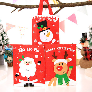 ใหม่กระเป๋าเป้สะพายหลัง <span class=keywords><strong>Samsonite</strong></span> คริสต์มาสทำด้วยมือตกแต่งวันหยุดคริสต์มาสทำด้วยมือกระเป๋าถือกวางเรนเดียร์ซานตาคลอสมนุษย์หิมะกระเป๋าคริสต์มาส - Product Image 4