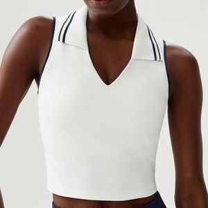 Cuello en V profundo Apel Tight Running Top Mujer Sin mangas Absorbente de sudor Golf Outdoor Fitness Yoga Tank Top - Product Image 5