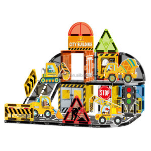 Bloques de Construcción Magnéticos STEM 3D de <span class=keywords><strong>7</strong></span>.5CM para Niños, Juego de Bloques de Construcción de Carreteras 3D, Escenas de Tráfico Urbano, Ladrillos Magnéticos de Juguete - Product Image 2