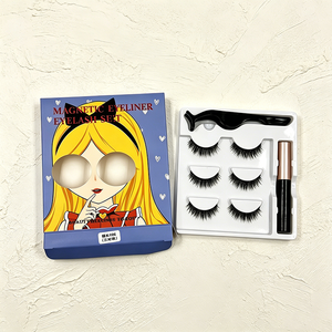 3 paires de nouvelles extensions de <span class=keywords><strong>cils</strong></span> <span class=keywords><strong>magnétiques</strong></span> réutilisables, kit de <span class=keywords><strong>cils</strong></span> <span class=keywords><strong>magnétiques</strong></span> 3D à l'aspect naturel, <span class=keywords><strong>faux</strong></span> <span class=keywords><strong>cils</strong></span> avec eye-liner et pince à épiler - Product Image 2