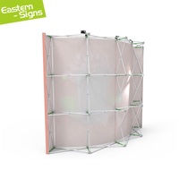 Kit de bannière portable de 3 m pour salon professionnel, panneau d'affichage en tissu, mur publicitaire, boîte à lumière, toile de fond pop-up pour expositions commerciales