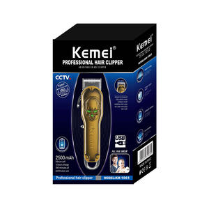 Tondeuse à cheveux professionnelle Kemei KM-1961, lame métallique réglable, rechargeable par USB, pour tous les groupes d'âge - Product Image 1