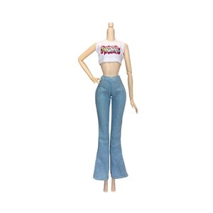 Nouveauté, ensemble de vêtements en cuir de 30 <span class=keywords><strong>cm</strong></span> (11,5-12 pouces), veste, t-shirt, pantalon, jupe pour poupée 1/6 - Product Image 3