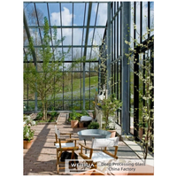 Villa Véranda Extérieure 4 Toutes Saisons Sunroom Addition Extended Verre Trempé Laminé Aluminium Jardin Conservatoire