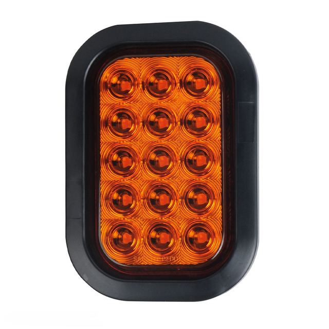 5.3" X 3.4" Rectangular LED Tail Light 12V/24V LED Rear Lamp for Truck Trailer Stop/Turn/Tail, SAE/DOT/FMVSS108
