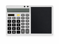 Tablette d'écriture LCD avec calculatrice scientifique, bloc-notes d'écriture LCD 2-en-1 avec calculatrice intégrée