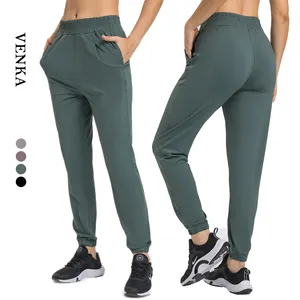 2022 Oem Female Sportswear Gym Wear Good Quality Quick-Dry Jogger Breathable Running Fitness Pants With Pocket Yoga Pants