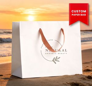 Sac d'emballage pour bijoux haut de gamme avec design personnalisé en feuille d'or - Product Image 1
