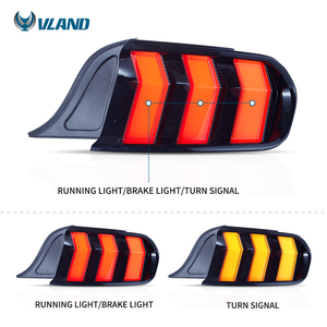 <span class=keywords><strong>Feux</strong></span> arrière VLAND améliorés, teinte fumée, style S650, <span class=keywords><strong>feux</strong></span> arrière LED pour Ford Mustang S550 2015-2023 avec 5 modes - Product Image 2