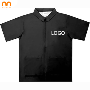 Chaquetas de Barbero Impermeables y Antiestáticas con Logotipo Personalizado al por Mayor, Uniformes para Peluquería y Salón de Belleza con Cremallera y Bolsillos - Product Image 3