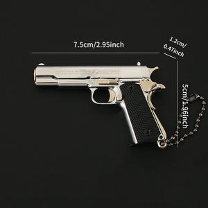 Portachiavi Modello Pistola in Lega di Zinco 1911, 7,5 cm, Impermeabile, Leggero, Stile Trendy, Spedito da Magazzino USA - Product Image 1