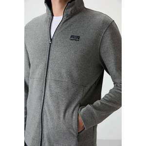 Ensemble de survêtement pour homme Air Jones, ensemble de jogging athlétique deux pièces avec veste zippée intégrale et pantalon à taille élastique, gris - Product Image 5
