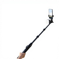 Yunteng 91666L pour trépied à selfie, trépied portable pour caméra extérieure, télécommande, diffusion en direct, vlog, téléprompteur