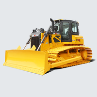 Bulldozer hydraulique complet DH17-G jaune, capacité de nivellement de 3,8 m, faible pression au sol pour les chantiers de nettoyage urbain