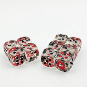 Commercio all'ingrosso della fabbrica di alta qualità bordo rotondo fatto a mano punto di gioco da tavolo da Poker 16mm dadi casinò resina acrilico Set di dadi - Product Image 1
