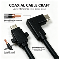 Câble d'extension USB4 40 Gbps Type-C mâle/femelle à 90 degrés, 8K, charge PD 100W, station d'accueil pour ordinateur portable VR, caméra