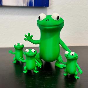 Figurine de lézard vert mignon-Adorable conception imprimée en 3D - Product Image 1