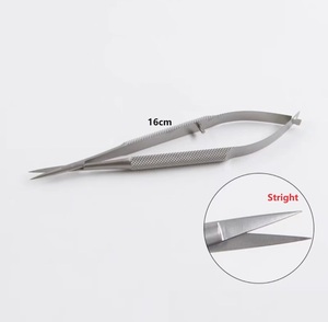 Ciseaux chirurgicaux ophtalmiques en acier inoxydable de 16cm Ciseaux cornéens Castroviejo Ciseaux conjonctivaux - Product Image 3