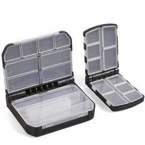 Boîte à pêche portable à double compartiment, leurres, hameçons, appâts, accessoires de pêche, boîte à appâts en plastique - Product Image 2