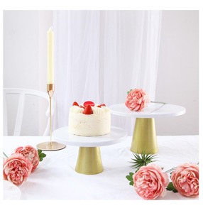 3 miếng 8 inch 10 inch vàng sơn bánh đứng cho bàn tráng miệng đám cưới nhỏ tròn cupcake đứng - Product Image 3