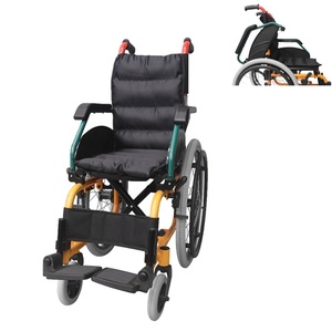 Durable 75kg Capacidad de carga Silla de ruedas de aluminio para niños con asientos acolchados - Product Image 1