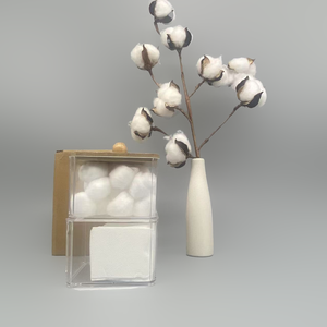 Il batuffolo di cotone e la scatola di immagazzinaggio del cuscinetto contengono 100 pezzi monouso a foro aperto impacco bagnato dischetti di cotone + 40 pezzi batuffoli di cotone - Product Image 2