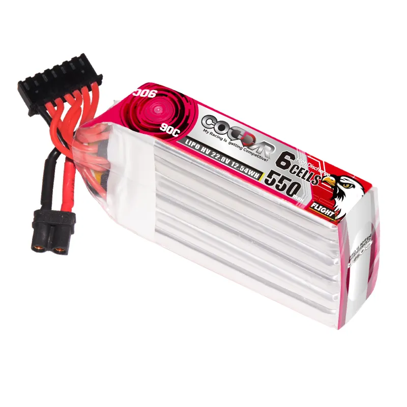 Batteria CODDAR RC LiPo 6S 550MAH 22.8V 90C XT30 FPV Drone ad alta tensione HV LiHV batteria ai polimeri di litio