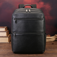Sac à dos professionnel en cuir de vachette première couche, sacoche rétro en cuir pour le bureau et les voyages