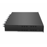 Panel Patch Fiber Kaset 1UHD 96F MPO LC OS2 Single Mode 12xMPO-8 hingga 24xLC Quad Universal 19" Rak Mount