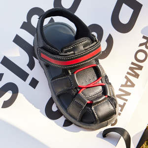 وصل حديثًا صنادل صيفية للأطفال من الأمام مغلقة للأولاد صنادل شاطئية بدون رباط صندل صيفي غير قابل للإنزلاق - Product Image 5