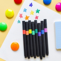 Marqueur permanent multicolores à paillettes de perles pour l'artisanat sur papier, le dessin artistique, le scrapbooking avec un éclat scintillant