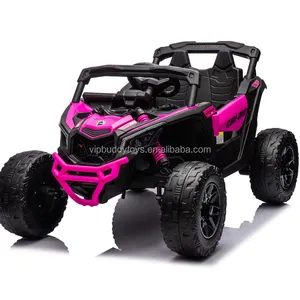 便宜的许可Can-Am儿童UTV四个EVA车轮强大的电动24v Can Am Maverick X3乘坐带真皮座椅的4x4 UTV