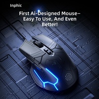 Souris optique filaire ergonomique USB INPHIC PG9 pour droitiers, 6 boutons, pour jeux, prise en charge RGB, macro