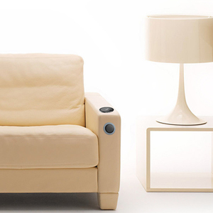 Sản phẩm mới 2025 độc đáo mountable sạc không dây đồ nội thất <span class=keywords><strong>USB</strong></span> cho bảng với điện thoại kết nối chức năng loa - Product Image 1