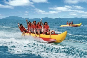 <span class=keywords><strong>Juego</strong></span> de deportes acuáticos, bote inflable de tiburón, dos tubos, pez volador, tiburón, novedad - Product Image 5