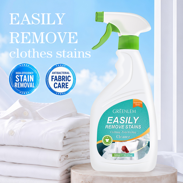 Clothing Stain Remover Spray Instant Spot Cleaner for Oil Stains Collar Yellow Blood Fruit Stains Fabric Cleaning Spray OEM