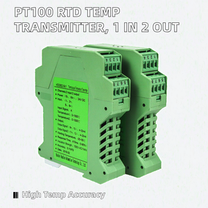 เครื่องส่งสัญญาณอุณหภูมิ PT100 RTD 0-100C 0-500C 4-20mA 0-10V/5V พลาสติก ODM OEM IP64 ระบบอัตโนมัติอุตสาหกรรม สัญญาณอุณหภูมิ - Product Image 2
