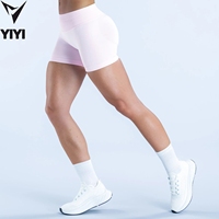 Shorts de sport pour femmes, couleur bonbon, sans couture, effet push-up, taille élastique, logo personnalisé, yoga, contrôle du ventre, shorts de fitness