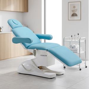 Lit de beauté électrique Commercial Electric pour salon de beauté, en cuir noir, pour salon de beauté hispanophone - Product Image 1
