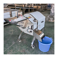 Fruit- en groentesnijmachine, aardappelblokjes productielijn, gesneden aardappelen, bamboescheuten, appels, wortelen, knoflook, chilipepers