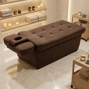 Fauteuil de lavage et de soin capillaire en similicuir PU avec fonction massage pour salon de coiffure et spa - Product Image 3
